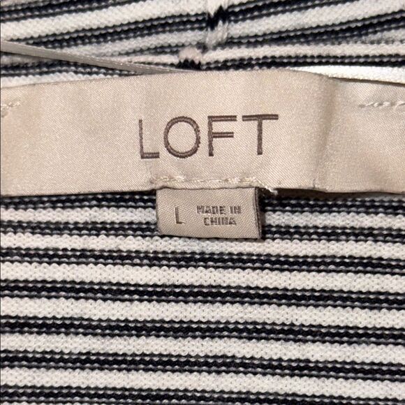 πΉLOFTβSTRIPED OPEN HOODED CARDIGAN - Picture 5 of 6